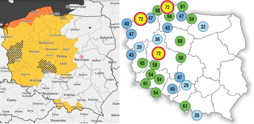 Obowiązują alerty IMGW /IMGW /Twitter