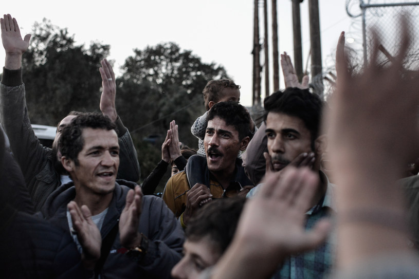 Obóz dla uchodźców Moria na greckiej wyspie Lesbos /Aris Messinis /AFP