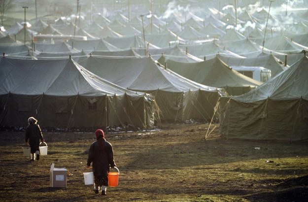 Obóz dla uchodźców z Czeczenii usytuowany na granicy z Ingustią (zdjęcie archiwalne) /STRINGER /PAP/EPA