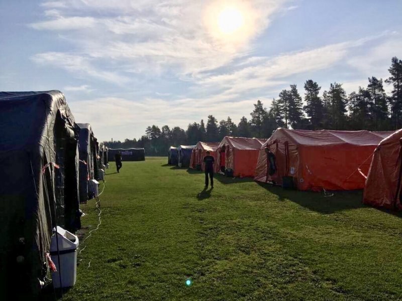 Obozowisko polskich strażaków w Sveg /foto. Straż Pożarna /