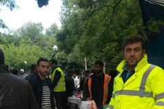 Obozowisko uchodźców w centrum Brukseli