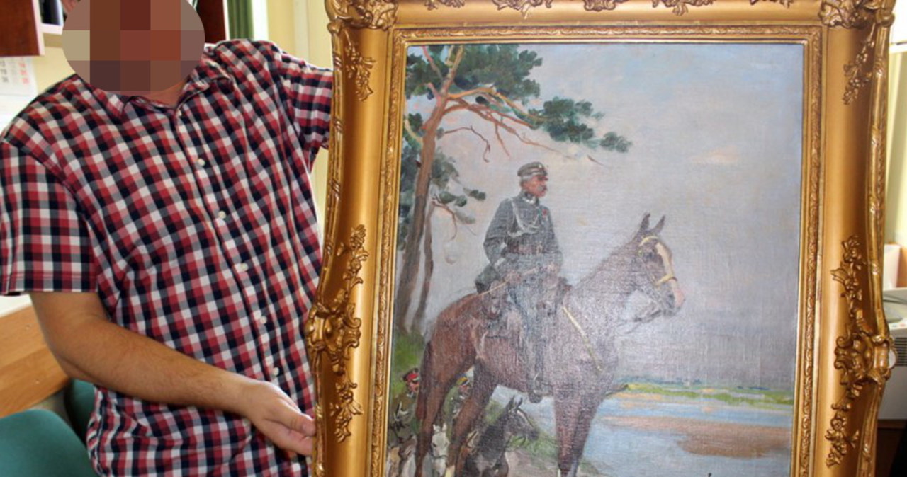 Obraz "Piłsudski na Kasztance" odzyskany. Ktoś ukradł go 20 lat temu w Krakowie 