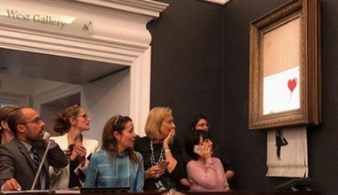 Obraz Banksy'ego, sprzedany za milion funtów, uległ... samozniszczeniu