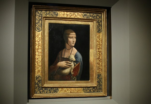 Obraz "Dama z Gronostajem" Leonadra da Vinci /Stanisław Rozpędzik (PAP) /PAP