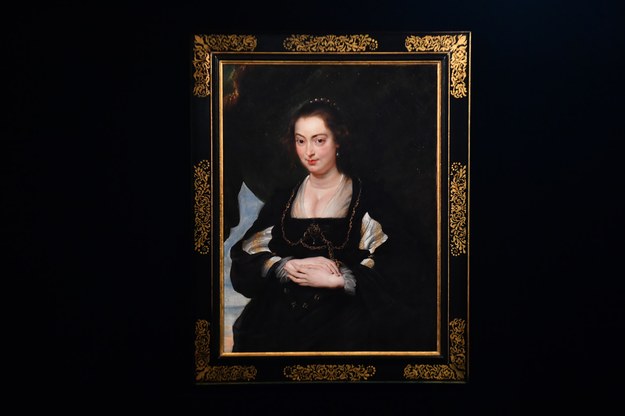 Obraz "Portret Damy" Petera Paula Rubensa, prezentowany podczas konferencji prasowej w Domu Aukcyjnym DESA Unicum /Piotr Nowak /PAP