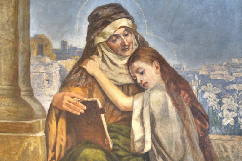 Obraz przedstawiający św. Annę z małą Maryją /MONKPRESS/East News /East News