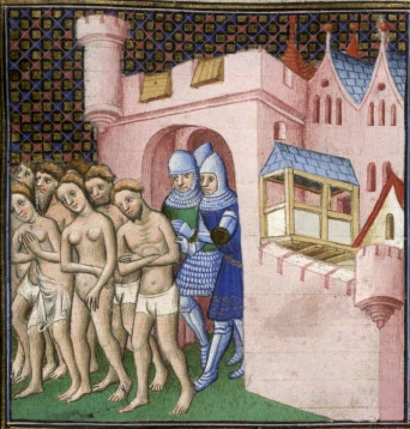 Obraz przedstawiający wydalenie katarów z Carcassonne w 1209 /wikipedia.pl /domena publiczna