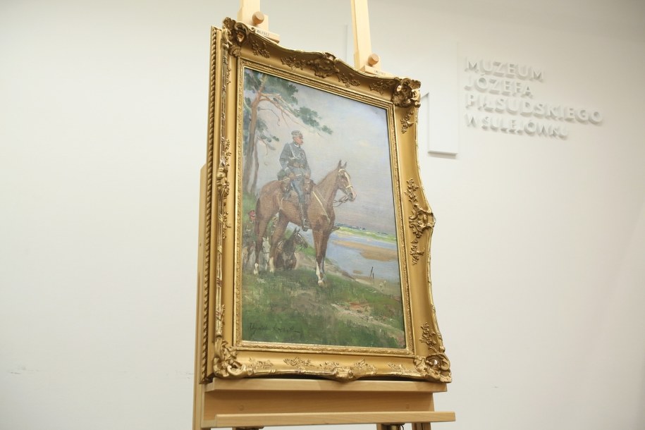 obraz Wojciecha Kossaka "Piłsudski na Kasztance" /PAP/Leszek Szymański /PAP