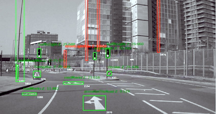 Obraz z kamery Mobileye. Ta należąca do Intela firma zajmuje się m.in. pracami nad pojazdami autonomicznymi /Informacja prasowa