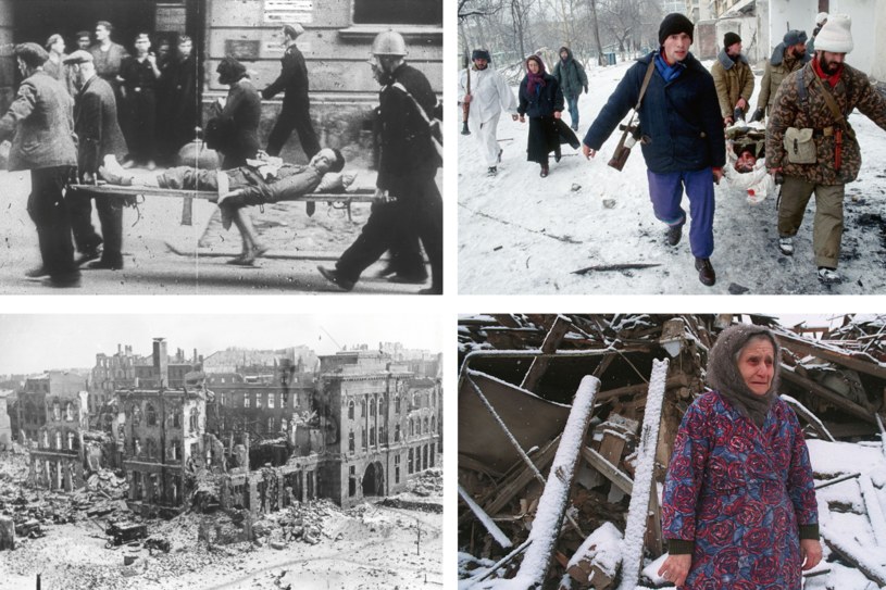 Obrazy z Groznego budziły skojarzenia ze zdjęciami z powstania warszawskiego /Getty Images