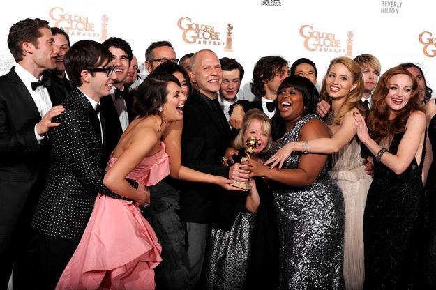 Obsada "Glee" ze Złotym Globem - fot. Kevin Winter /Getty Images/Flash Press Media