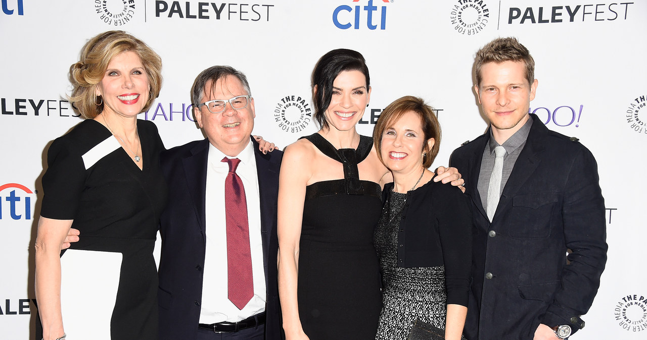 Obsada i twórcy oryginalnego serialu. Od lewej: Christine Baranski, producent wykonawczy serii Robert King, Julianna Margulies, Michelle King (producentka wykonawcza), Matt Czuhry /Frazer Harrison /Getty Images