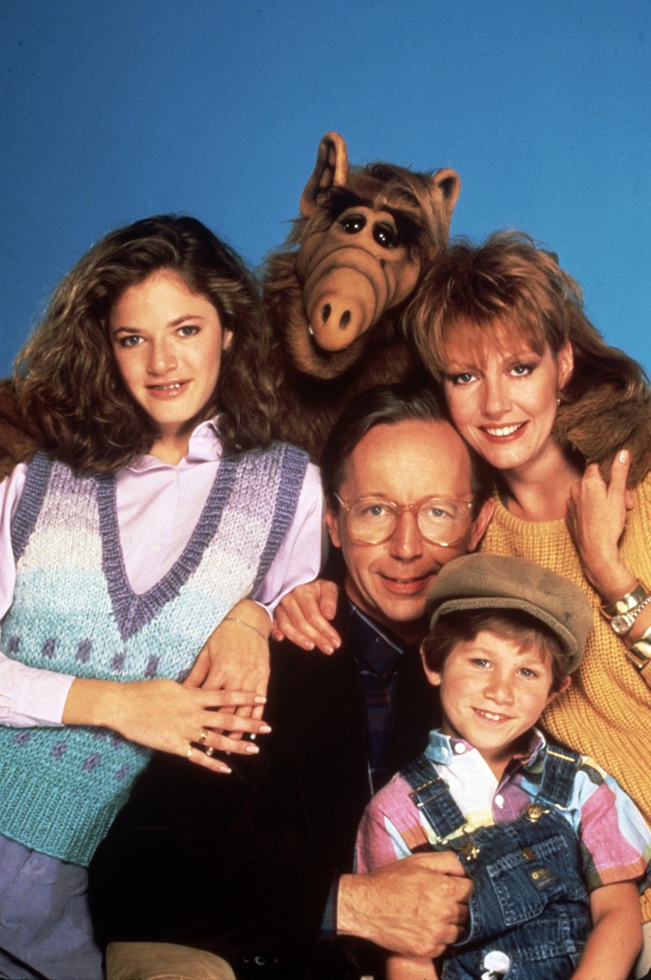 Obsada serialu "Alf" - Andrea Elson, Max Wright, Anne Schedeen i  Benji Gregory /PAP/DPA