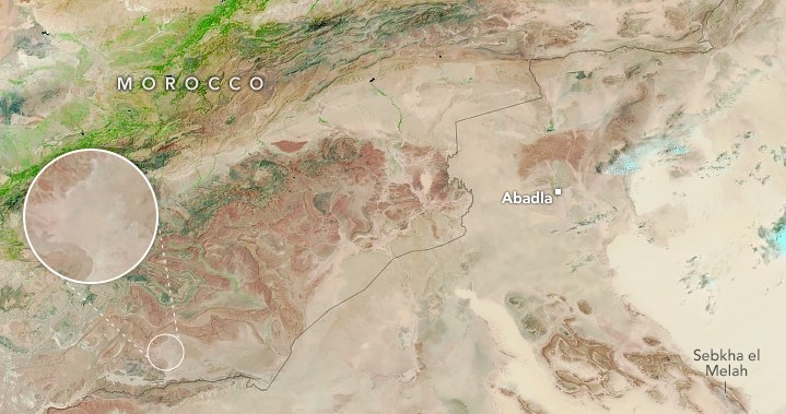 Obszar Markoka i Algierii 14 sierpnia2024 r. /earthobservatory.nasa.gov /NASA