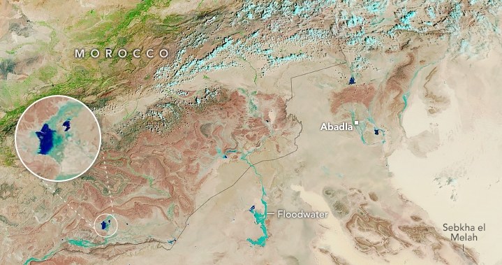 Obszar Maroka i Algierii 10 września 2024 r. /earthobservatory.nasa.gov /NASA