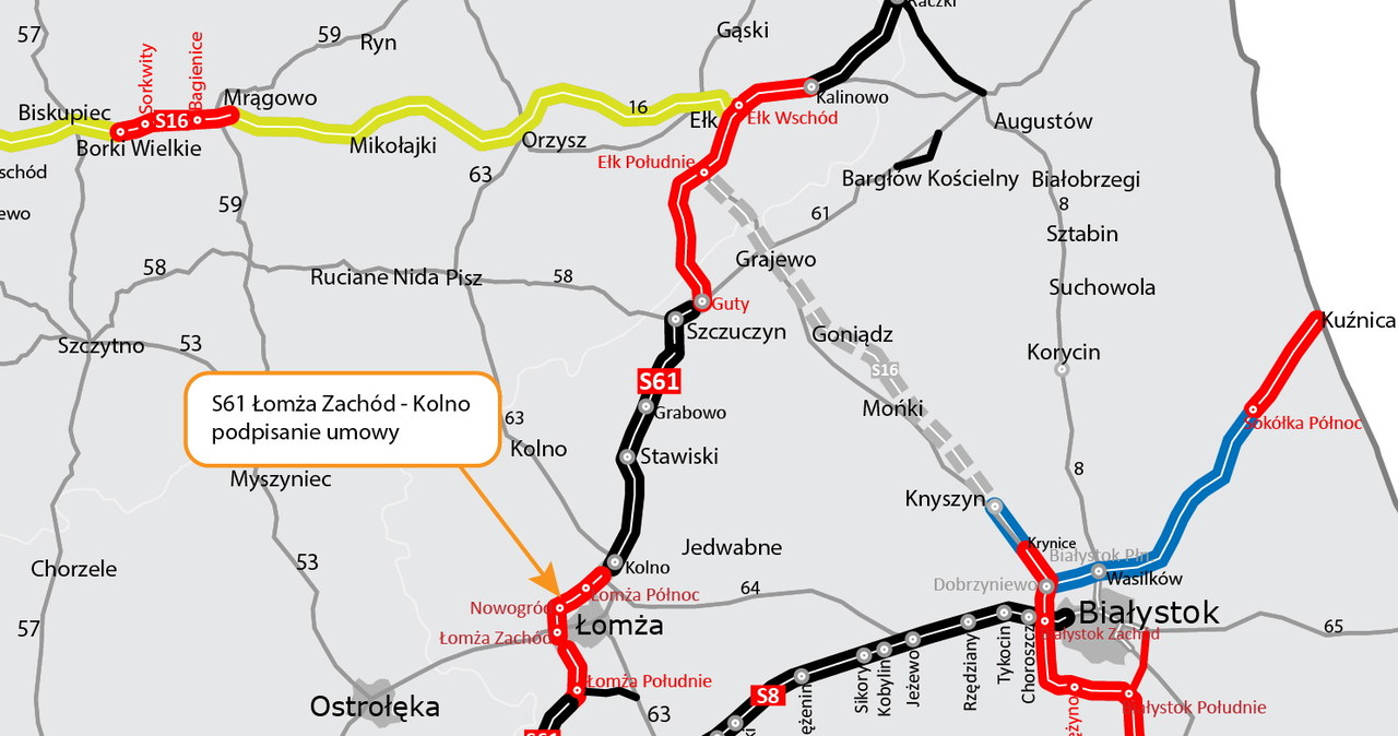 Obwodnica Łomży to ostatni realizowany odcinek S61 /GDDKiA