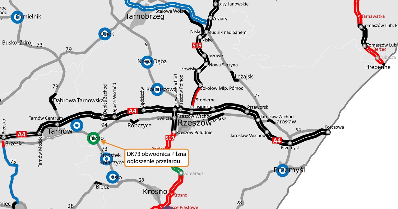 Obwodnica Pilzna i inne inwestycje drogowe na Podkarpaciu /GDDKiA