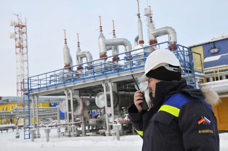 Oczyszczalnia gazu na Syberii należąca do spółki Achimgaz - współwłasności Wintershall i Gazpromu /Uwe Zucchi/dpa via AP /AFP