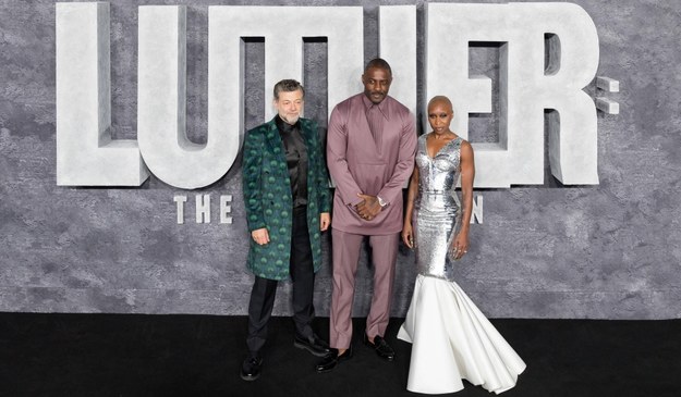 Od lewej: Andy Serkis, Idris Elba i Cynthia Erivo na premierze filmu "Luther: Zmrok" /AA/ABACA /PAP/Abaca