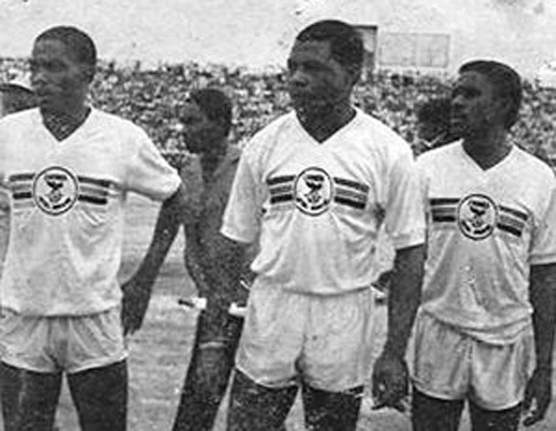 Od lewej: Derby Makinka, Kalusha Bwalya i Whiteson Changwe /
