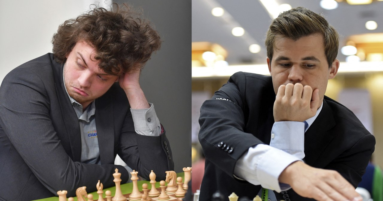 Od lewej Hans Niemann i Magnus Carlsen /AFP