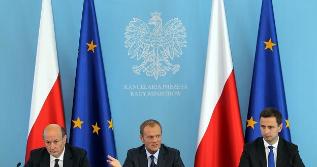 Od lewej: Jacek Rostowski, Donald Tusk, Władysław Kosiniak-Kamysz /PAP