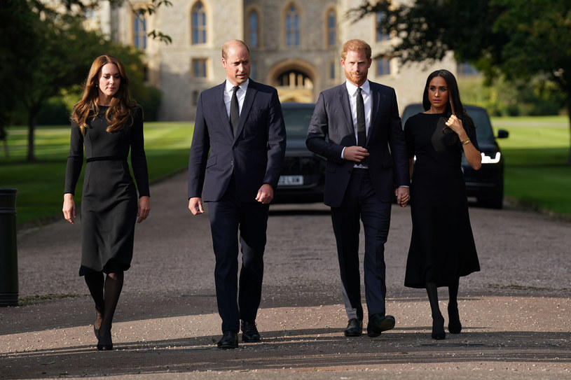 Od lewej: Kate, William, Harry i Meghan /AFP