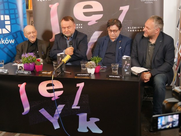 Od lewej, Ks. Prof. Michał Heller, Andrzej Kulig, Jacek Ślusarczyk i prof. dr hab. Bartosz Brożek. /Grzegorz Jasiński /RMF FM