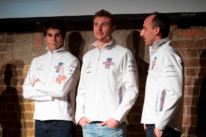 Od lewej Lance Stroll, Sergey Sirotkin i Robert Kubica /AFP