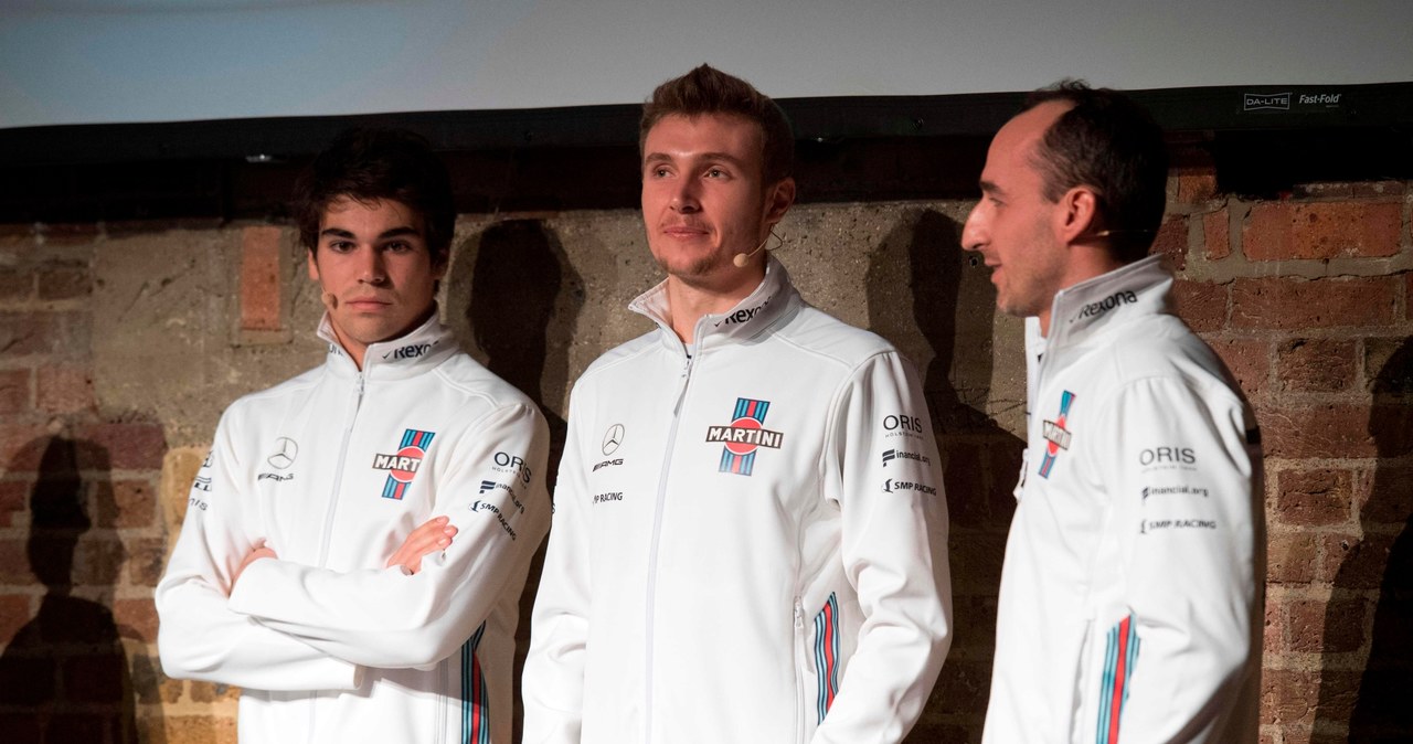 Od lewej Lance Stroll, Sergey Sirotkin i Robert Kubica /AFP