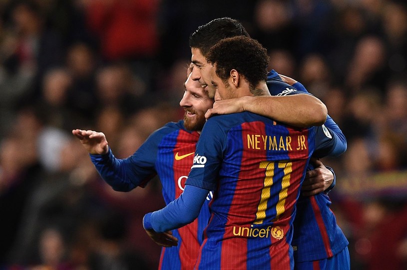 Od lewej: Leo Messi, Luis Suarez i Neymar /AFP