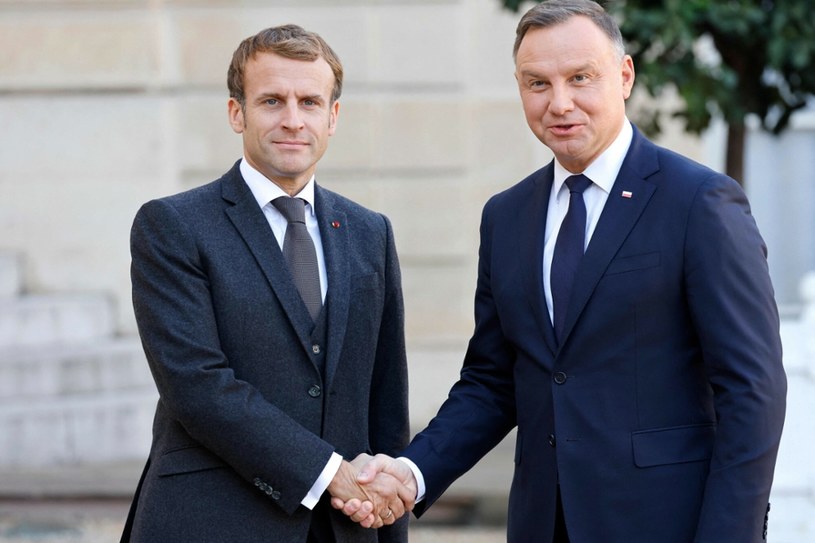 Od lewej: prezydent Francji Emmenuel Macron, prezydent Polski Andrzej Duda /LUDOVIC MARIN/AFP/East News /East News