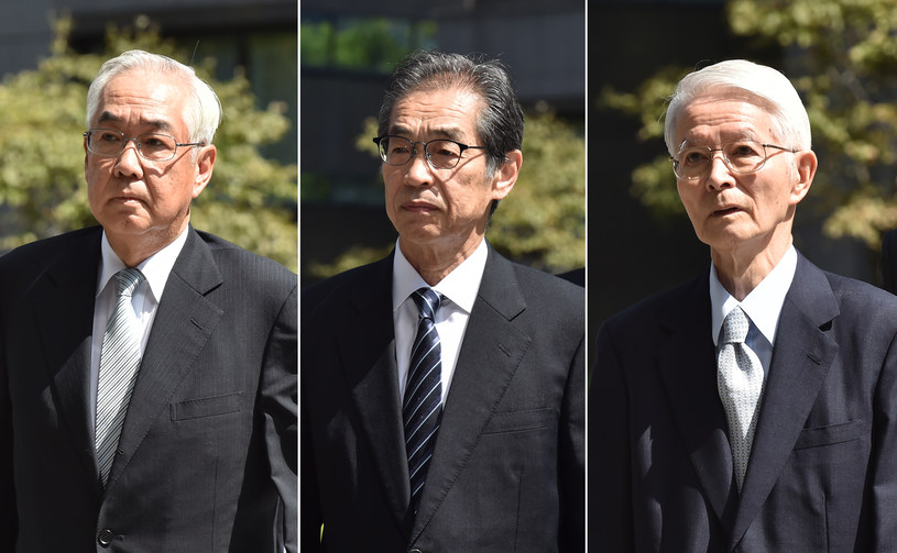 Od prawej: Tsunehisa Katsumata, Ichiro Takekuro i Sakae Muto /AFP