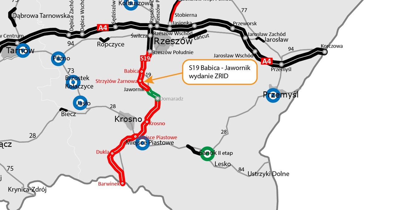 Odcinek drogi S19 Babica - Jawornik ma liczyć 11,6 km. /GDDKiA