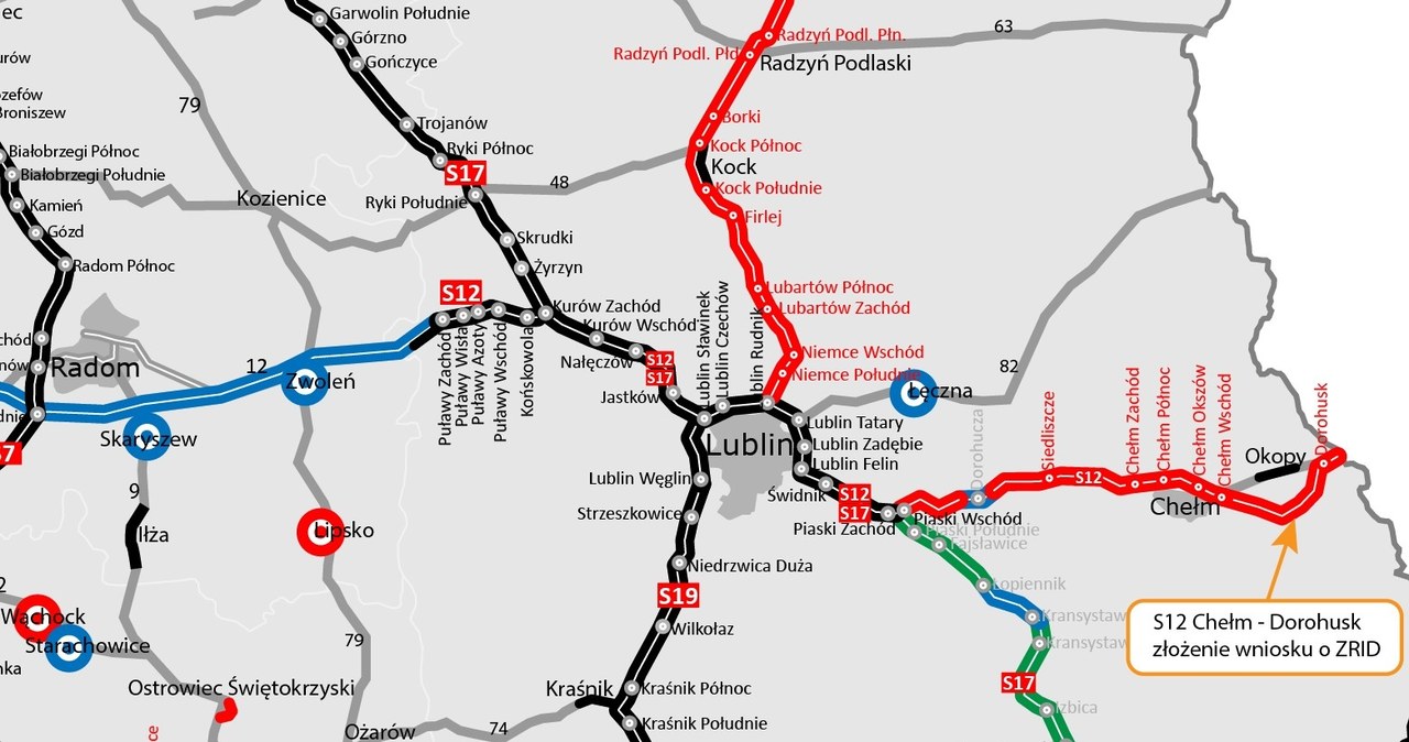 Odcinek S12 Chełm - Dorohusk liczył będzie niemal 23 km. /GDDKiA