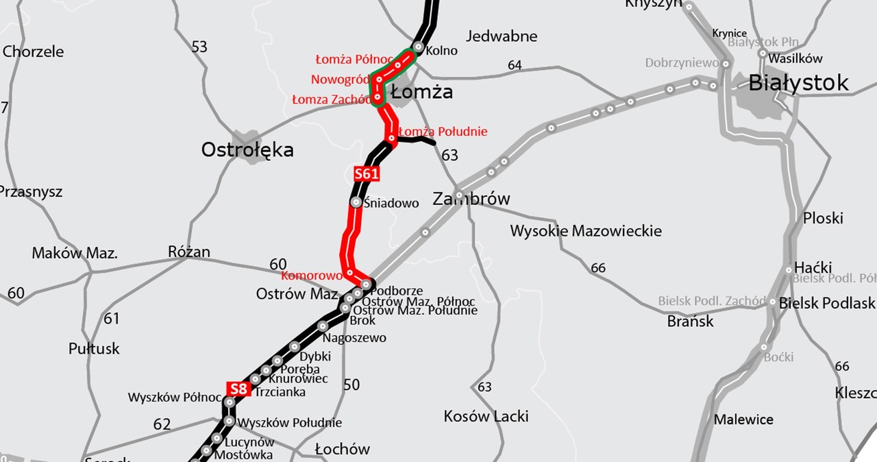 Odcinki dróg ekspresowych S8 i S61 pomiędzy Warszawą i przejściem granicznym w Budzisku są ważną częścią Korytarza Transportowego Via Baltica /GDDKiA