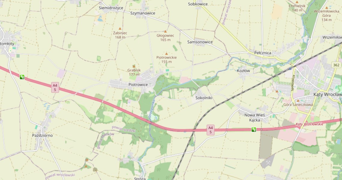 Odcinkowy pomiar prędkości na A4 znajduje się na odcinku pomiędzy Kostomłotami i Kątami Wrocławskim. /gitd.gov.pl /materiał zewnętrzny