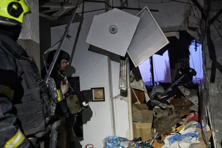 Odessa: Budynek mieszkalny uszkodzony w wyniku ataku dronowego /Alena Solomonova /PAP