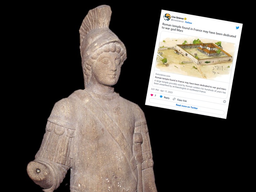 Odnaleziono świątynię poświęconą najprawdopodobniej bogu wojny Marsowi /Live Science/Twitter/York Museums Trust Staff/CC BY-SA 4.0 /Wikimedia