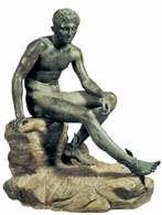 Odpoczywający Hermes, rzeźba przypisywana Lizypowi, kopia rzymska /Encyklopedia Internautica