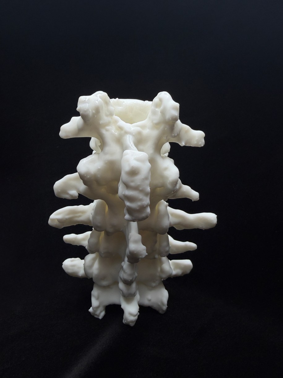 Odtworzony w drukarce 3D fragment kręgosłupa Nes-Mina /Fot. Keck Medicine of USC /Materiały prasowe