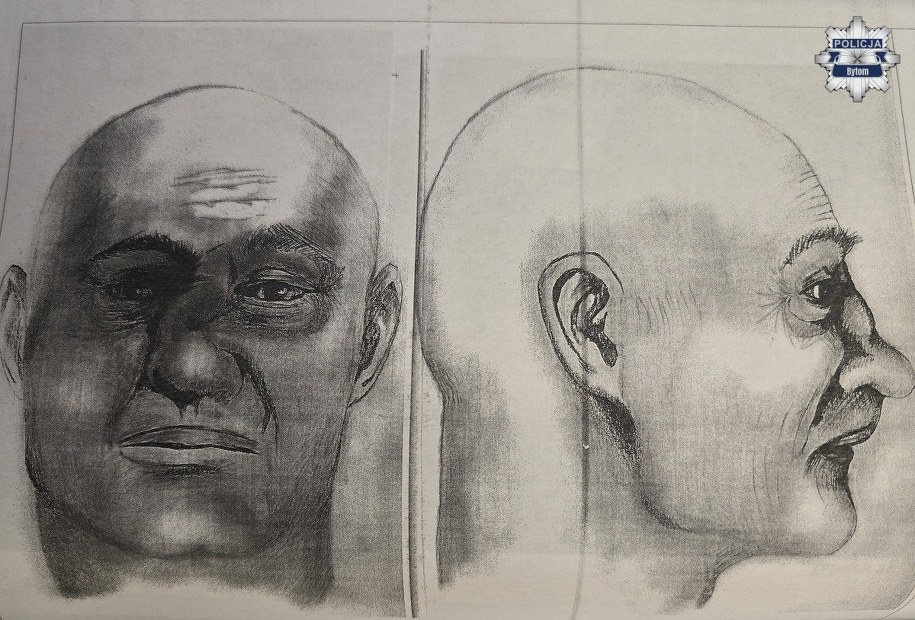 Odtworzony wizerunek zmarłego /Komenda Miejska Policji w Bytomiu