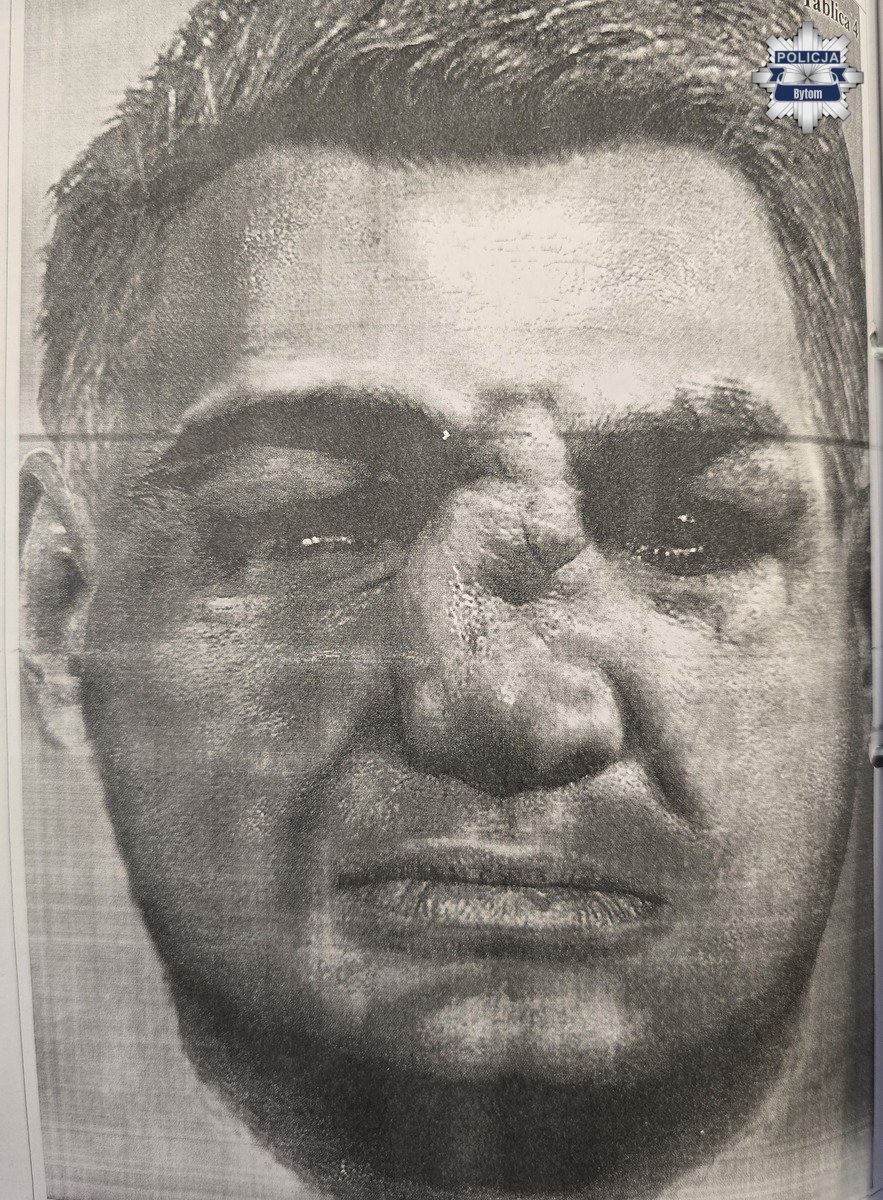 Odtworzony wizerunek zmarłego /Komenda Miejska Policji w Bytomiu