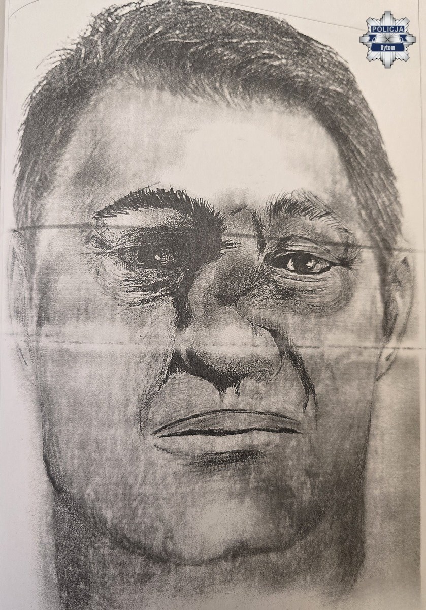 Odtworzony wizerunek zmarłego /Komenda Miejska Policji w Bytomiu