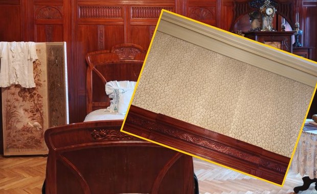 Odtworzyli tapetę sprzed stu lat. Tak wyglądała sypialnia pani domu w Pałacu Poznańskich