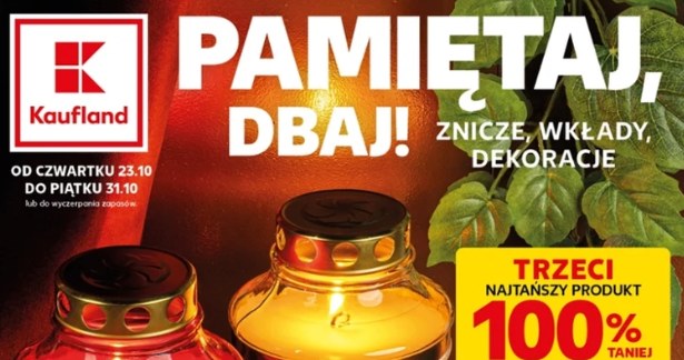 Oferta Kauflandu „Pamiętaj, dbaj!” – znicze, wkłady i dekoracje w promocyjnych cenach. /Kaufland /INTERIA.PL