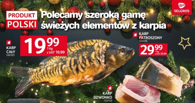 Oferta na karpia w Selgrosie może pozytywnie zaskoczyć /Selgros /INTERIA.PL