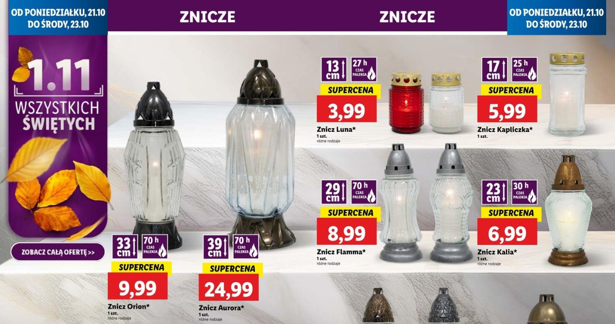 Oferta zniczy w Lidlu /Lidl /INTERIA.PL