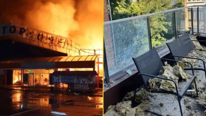 Ofiary śmiertelne, ciężko poparzeni. Rój dronów uderzył w Charków i Dniepr 