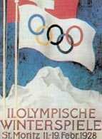 Oficjalny plakat II Zimowych Igrzysk Olimpijskich w Sankt Moritz, 1928 r. /Encyklopedia Internautica